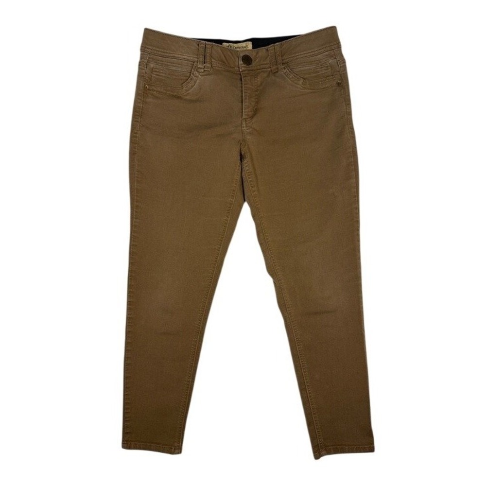 Democracy Women Brown Ab Technology Skinny Pants Size 10 B1304PEXX